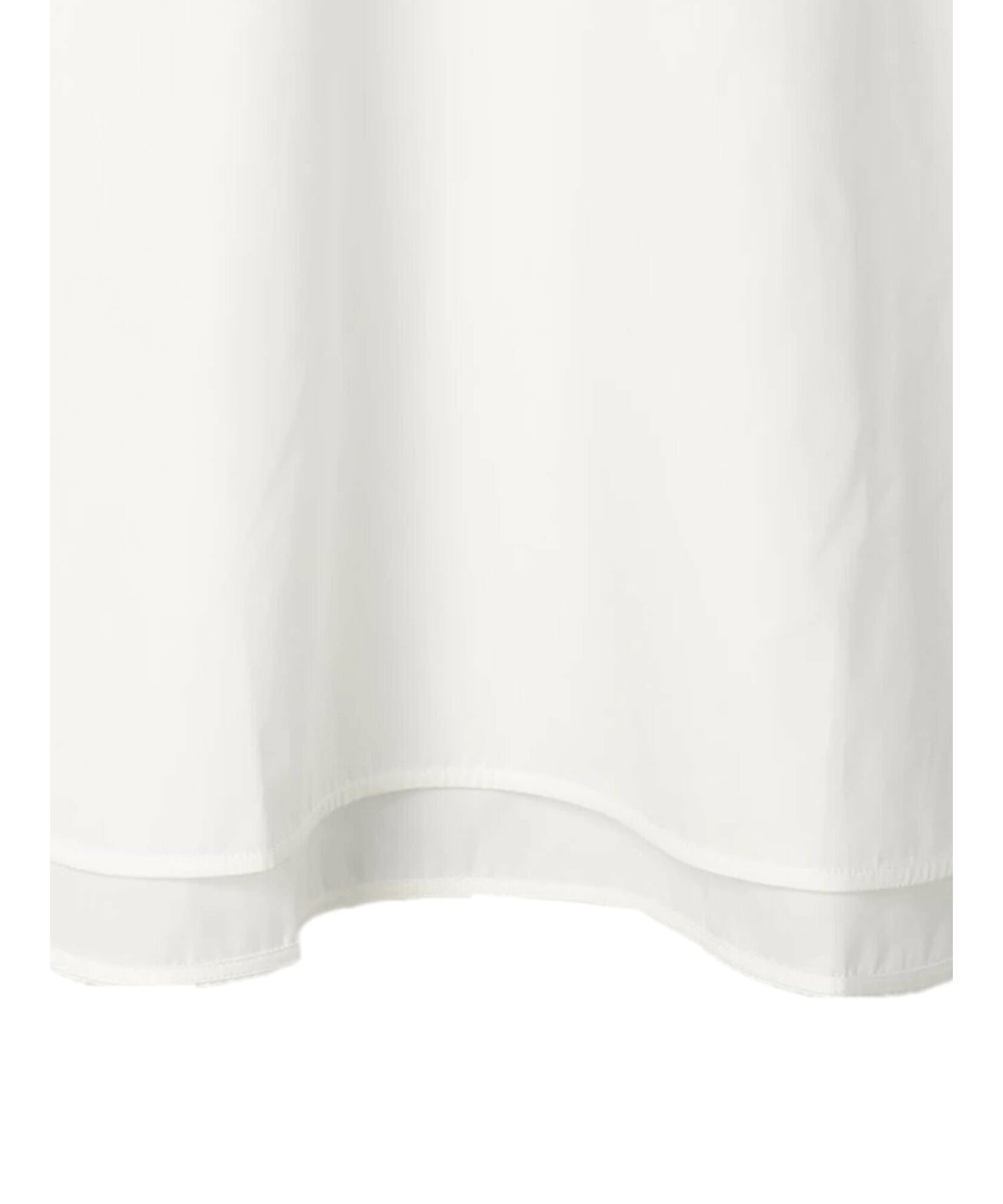 裾ドッキングホワイトインナー 23AW/長袖/体型カバー/レディース/カットソー/レイヤード/綿100%